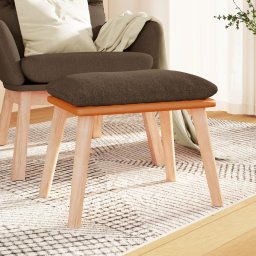 Taburet, maro, 45x29,5x35 cm, textil & piele ecologica GartenMobel Dekor