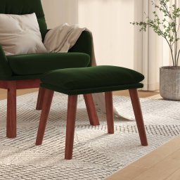 Taburet, verde închis, 45x29,5x35 cm, catifea GartenMobel Dekor
