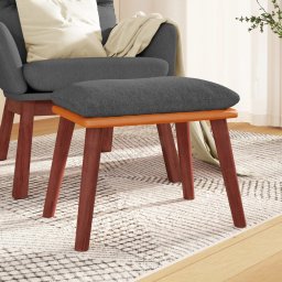 Taburet, gri închis, 45x29,5x35 cm, textil & piele ecologica GartenMobel Dekor