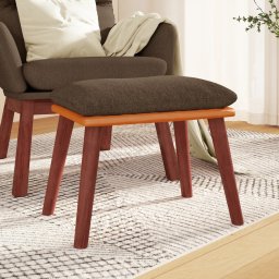 Taburet, maro, 45x29,5x35 cm, textil & piele ecologica GartenMobel Dekor