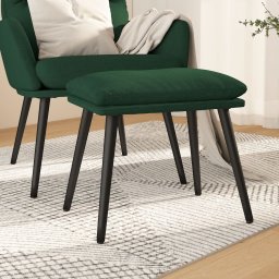 Taburet, verde închis, 45x29,5x35 cm, material textil GartenMobel Dekor