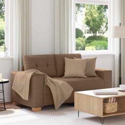 Canapea extensibila maro 160x77x82 cm, material textil GartenMobel Dekor