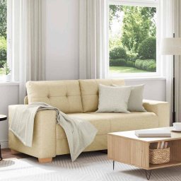 Canapea extensibila crem 180x77x82 cm, material textil GartenMobel Dekor