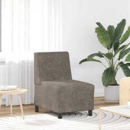 Canapea modulara fara brate, gri închis, 55 cm, piele ecologica întoarsa GartenMobel Dekor