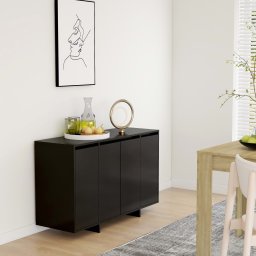 Servanta, negru, 120x41x75 cm, PAL GartenMobel Dekor