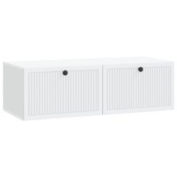 Oglinda TV montata pe perete Alb 98 x 41 x 30 cm Lemn prelucrat GartenMobel Dekor