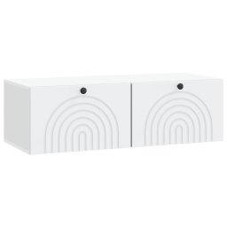 Oglinda TV montata pe perete Alb 99 x 41 x 30 cm Lemn prelucrat GartenMobel Dekor
