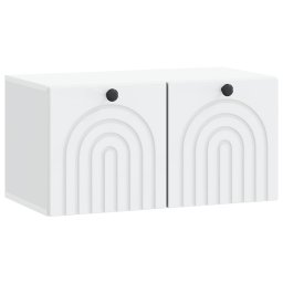 Oglinda TV montata pe perete Pe perete Alb 59,5 x 31 x 30 cm GartenMobel Dekor