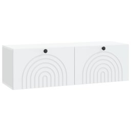 Oglinda TV montata pe perete Alb 98 x 31 x 30 cm Lemn prelucrat GartenMobel Dekor