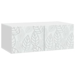 Oglinda TV montata pe perete 98 x 41 x 30 cm Alb Lemn prelucrat GartenMobel Dekor