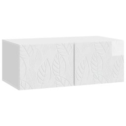 Oglinda TV montata pe perete 98 x 41 x 30 cm Alb foarte lucios GartenMobel Dekor