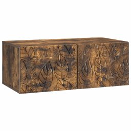 Oglinda TV montata pe perete 98 x 41 x 30 cm Stejar fumuriu GartenMobel Dekor