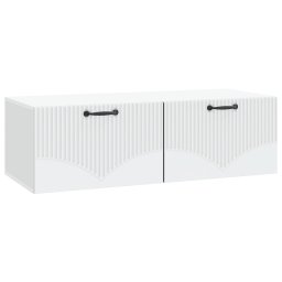 Oglinda TV montata pe perete Alb 98 x 41 x 30 cm Lemn prelucrat GartenMobel Dekor