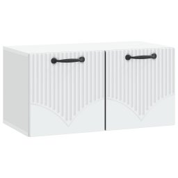 Oglinda TV montata pe perete Pe perete Alb 59,5 x 31 x 30 cm GartenMobel Dekor