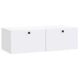 Oglinda TV montata pe perete 98 x 41 x 30 cm Alb Lemn prelucrat GartenMobel Dekor