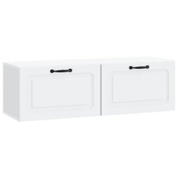 Oglinda TV montata pe perete Alb 98 x 31 x 30 cm Lemn prelucrat GartenMobel Dekor