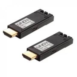 Extender Lindy HDMI 4K@60Hz pana la 300m prin Fibra Optica Negru