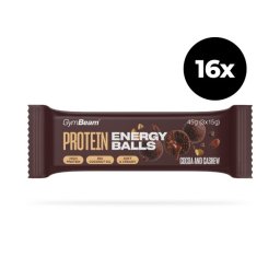 GymBeam Protein Energy Balls 16 x 45 g cocoa and cashew