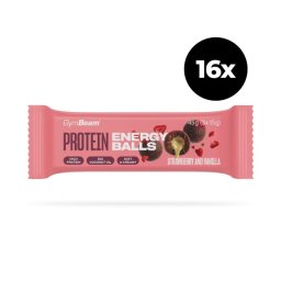 GymBeam Protein Energy Balls 16 x 45 g căpșuni - vanilie