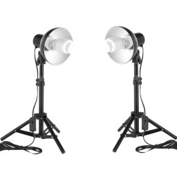 Kit lumina continua 2x lampa E27 2x mini stativ 30 - 48cm 2x bec 35W
