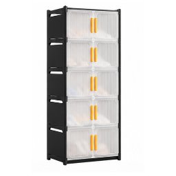 Dulap organizator pentru incaltaminte cu 6 nivele si 12 Usi design modern 126 x 57 x 30.5 cm