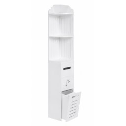 Dulap vertical pentru baie 3 polite 2 sertare 120 x 20 x 20 cm ALB