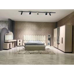 Dormitor complet LOTUS CU PAT DE 180X200 RABATABIL CU DEPOZITARE SALTEA INCLUSA