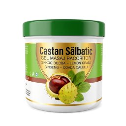 Gel de Masaj Răcoritor pentru Picioare Castan Sălbatic, Ginkgo Biloba, Ginseng și Coada Calului Praemium - Revigorare și Relaxare