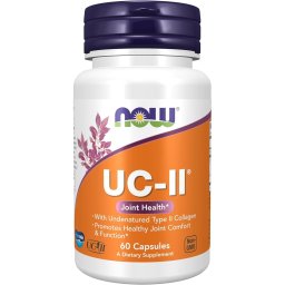 Colagen Tip II Nedenaturat UC-II pentru Flexibilitate, Mobilitate si Confort Articular - NOW Foods, 60 capsule