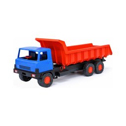 Camion basculant 75 cm, albastru/roșu