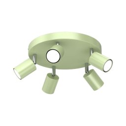Plafonieră FUN cu 5 spoturi, GU10/8W/230V, verde