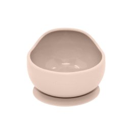 Bol, petite&mars, take&match, din silicon, cu ventuza, fara bpa, 6 luni+, 350 ml, bej