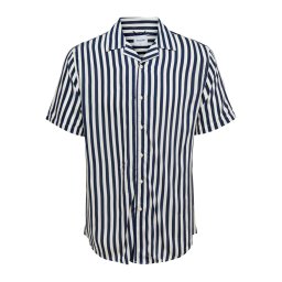 Only & Sons Cămașă 'Wayne' albastru închis / alb