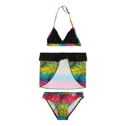 petit amour Costum de baie două piese albastru deschis / verde neon / roz / negru