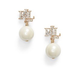 Lauren Ralph Lauren Cercei auriu / transparent / alb perlat