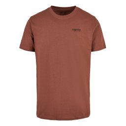 Mister Tee Tricou 'Espresso' maro ruginiu / negru / alb