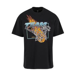 K1X Tricou 'Basketball Comet' albastru deschis / portocaliu deschis / negru / alb
