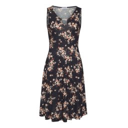 LASCANA Rochie de vară crem / portocaliu deschis / negru