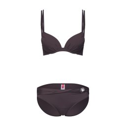 s.Oliver Costum de baie două piese maro închis