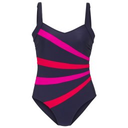 LASCANA Costum de baie întreg albastru marin / roz / roșu