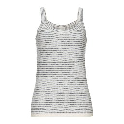 VIVANCE Top brodat crem / albastru fumuriu