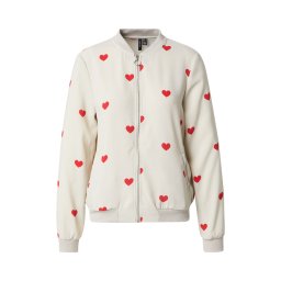 VERO MODA Geacă de primăvară-toamnă 'VMCOCO' gri argintiu / roșu