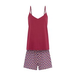 LSCN by LASCANA Pantaloni scurți bej deschis / bleumarin / mov zmeură