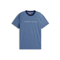 Tommy Jeans Tricou bleumarin / albastru deschis / alb