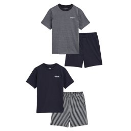 WE Fashion Pijamale bleumarin / alb