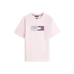 TOMMY HILFIGER Tricou 'BRAND LOVE' albastru închis / roz / roșu / alb