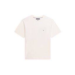 TOMMY HILFIGER Tricou crem / bleumarin / roșu