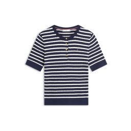 TOMMY HILFIGER Pulover bleumarin / alb