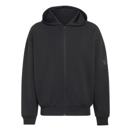 ADIDAS SPORTSWEAR Bluză cu fermoar sport 'Soft Lux' negru