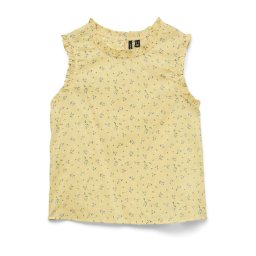 VERO MODA Bluză 'VMTRINE' galben lămâie / verde / alb